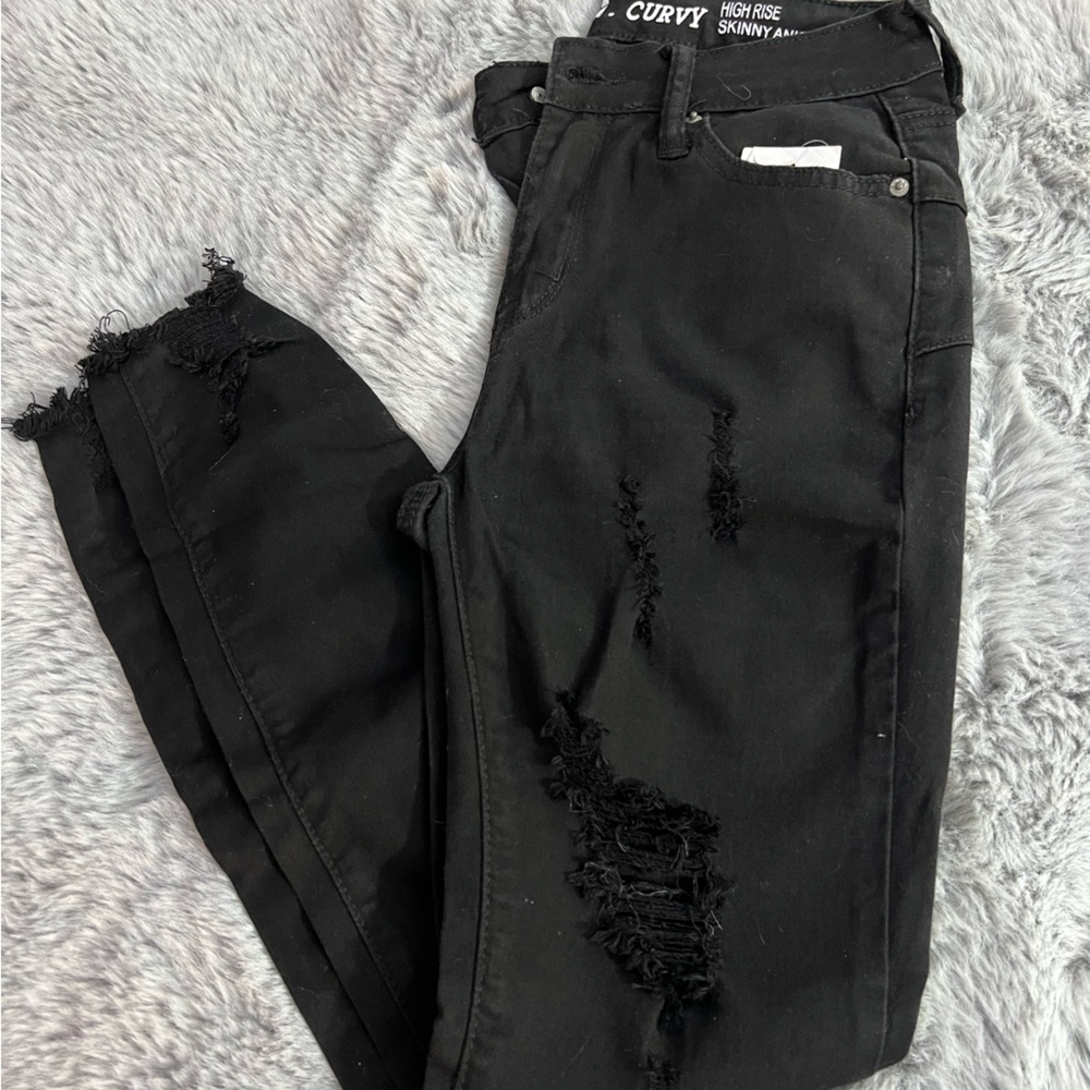 Curvy High Rise Skinny Ankle Jeggings